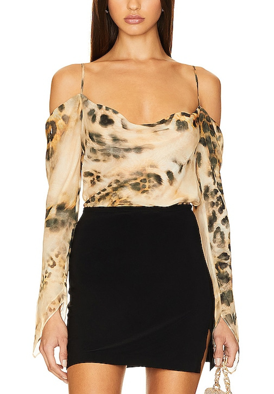 Retrofete Chic Vintage Cheetah Alira Blouse Size S